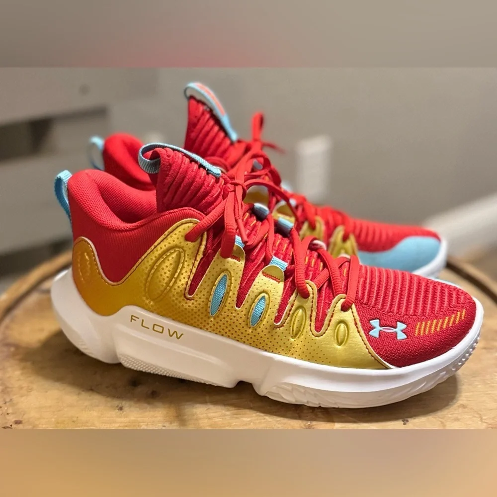 Under Armour Women's Flow Breakthru 4 ASG Basketball Shoes red/ white Size 9 NWB - Picture 8 of 9